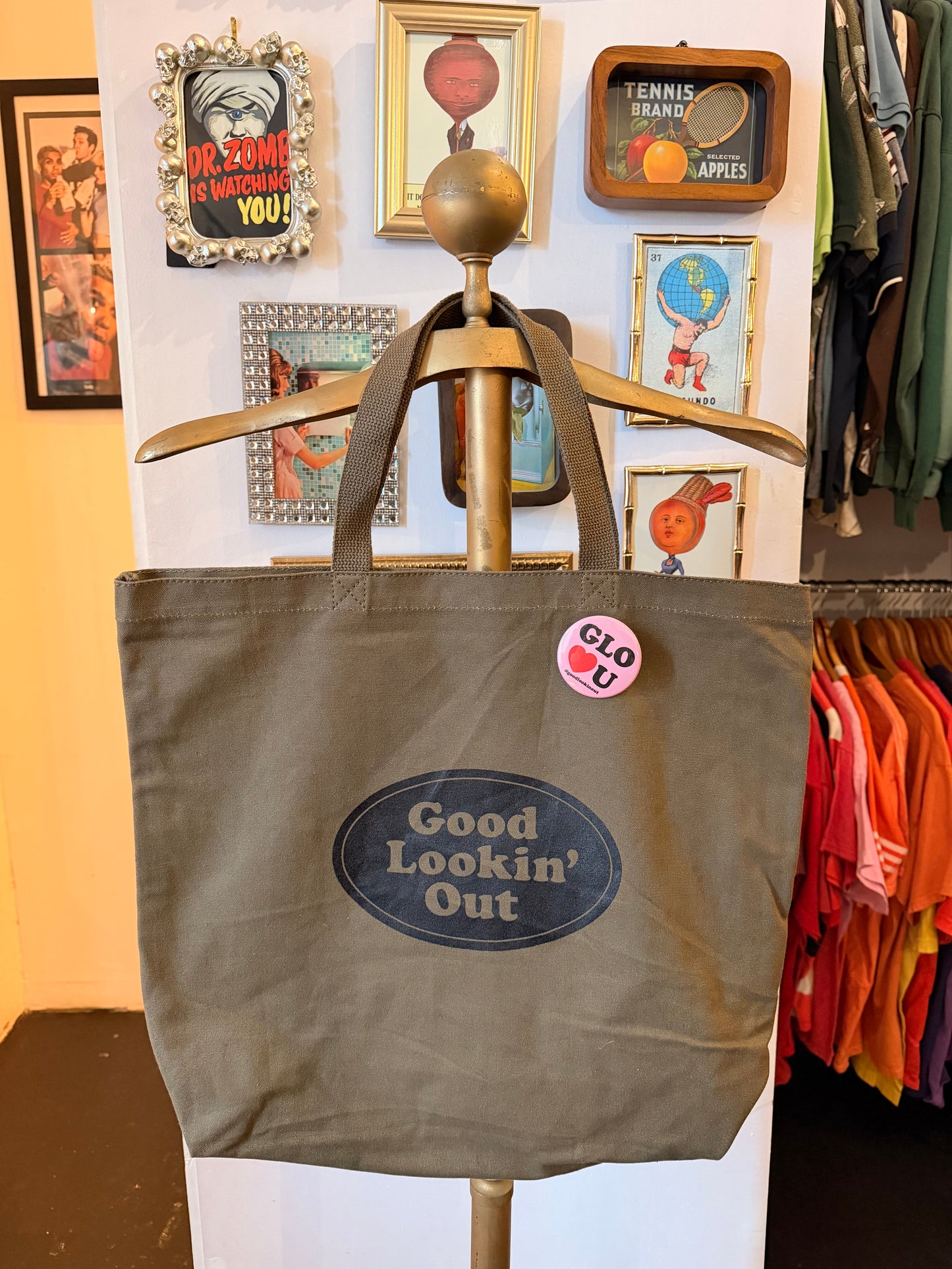 GLO Logo Tote (Military Green)