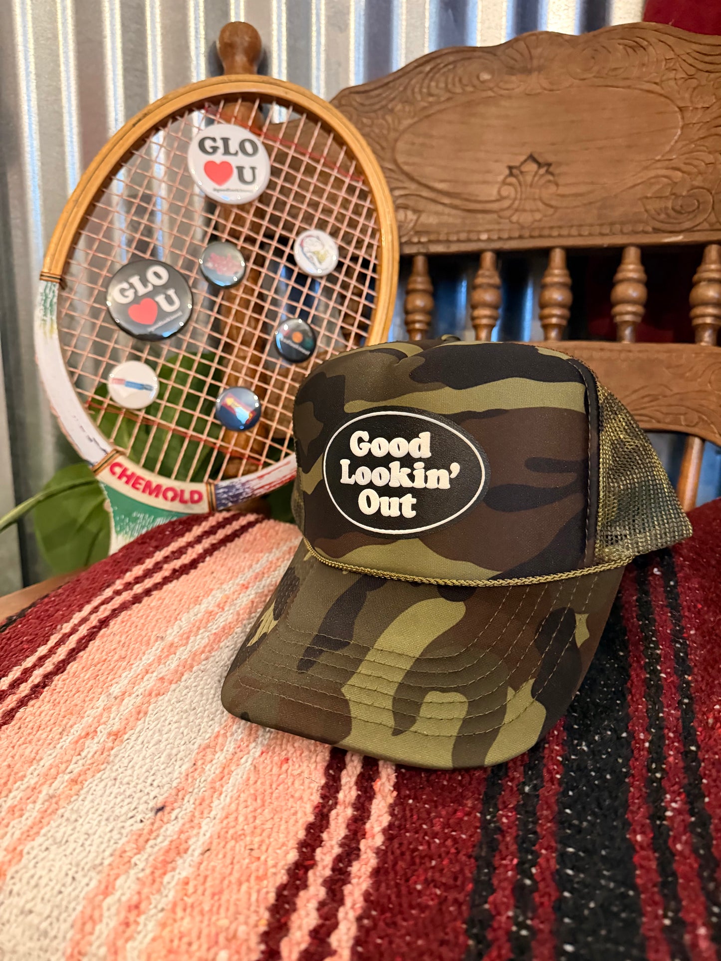GLO Logo Trucker Hat (Camo)