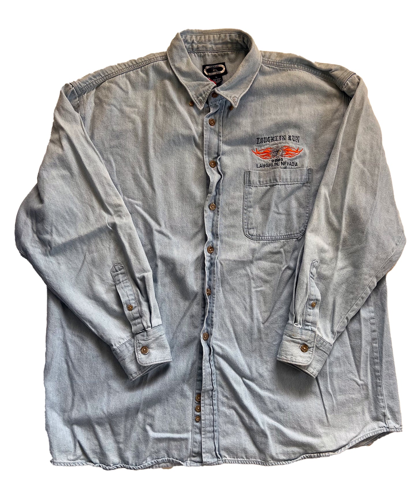 Laughlin Run Denim Button Up (X-Large)