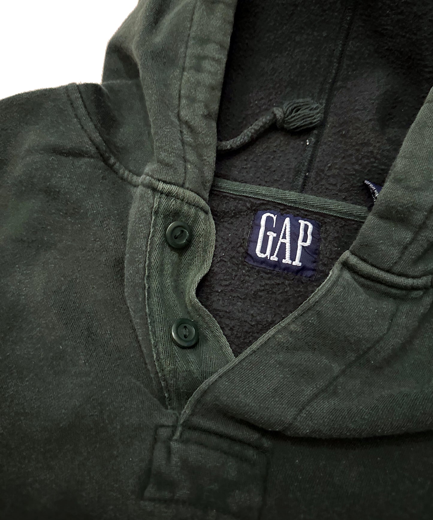 Vintage GAP Henley Hooded Sweater (Large)
