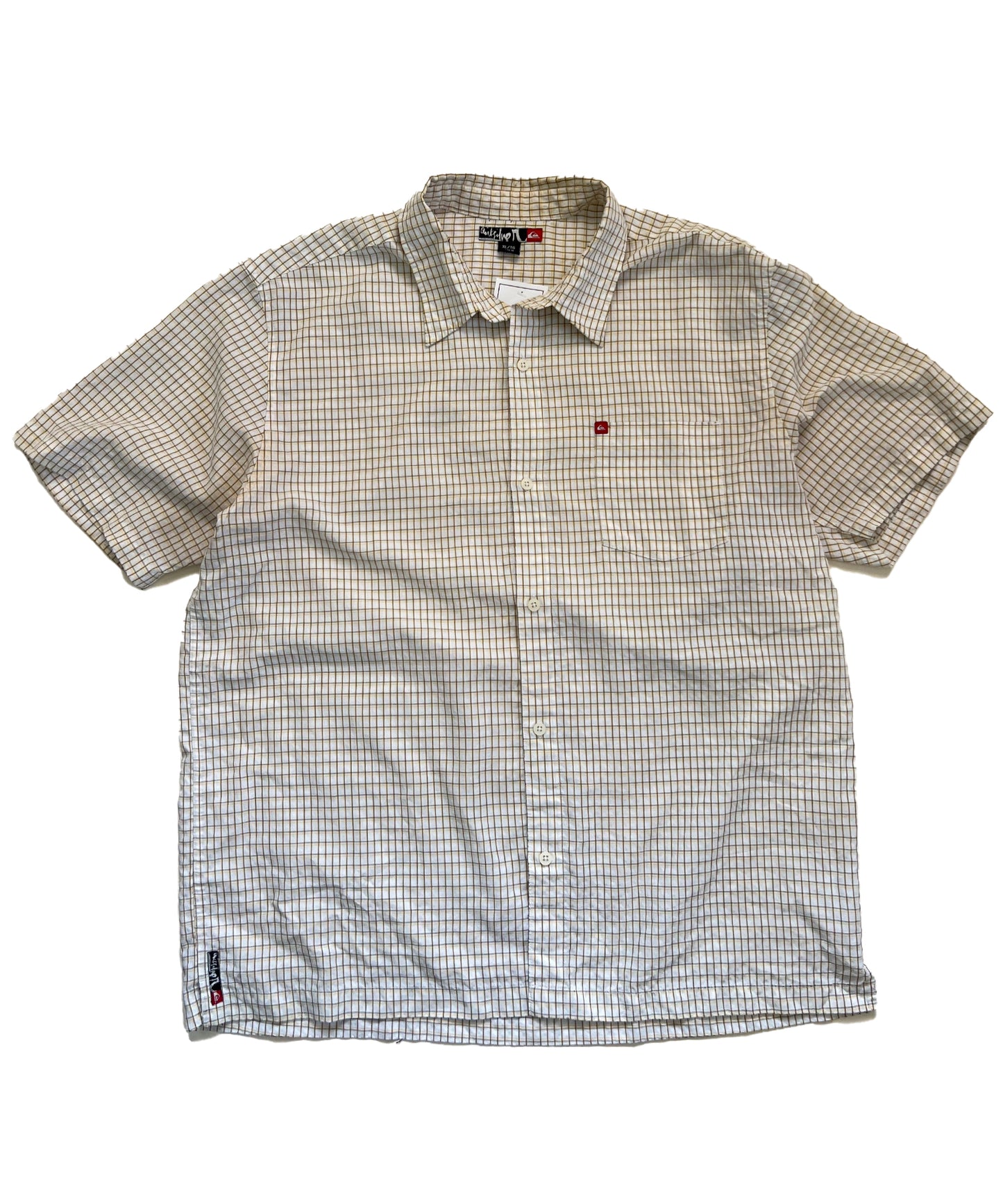 Y2K Quiksilver Plaid Button Up (X-Large)