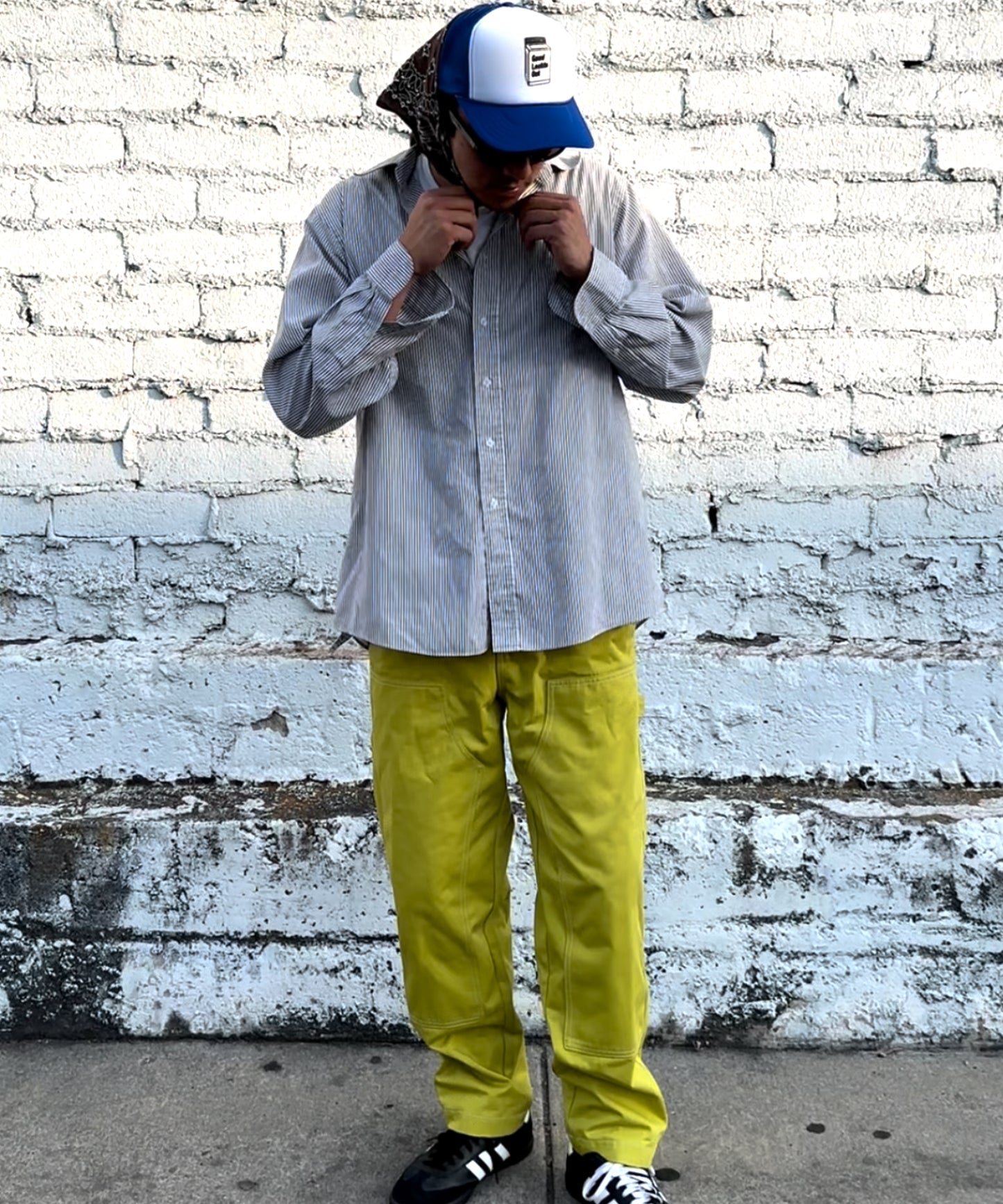 Washer Trucker Hat (White/Royal)