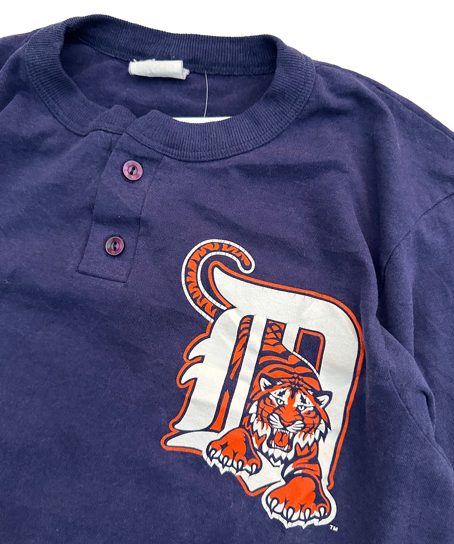 Vintage Majestic Detroit Tigers Henley (Large)