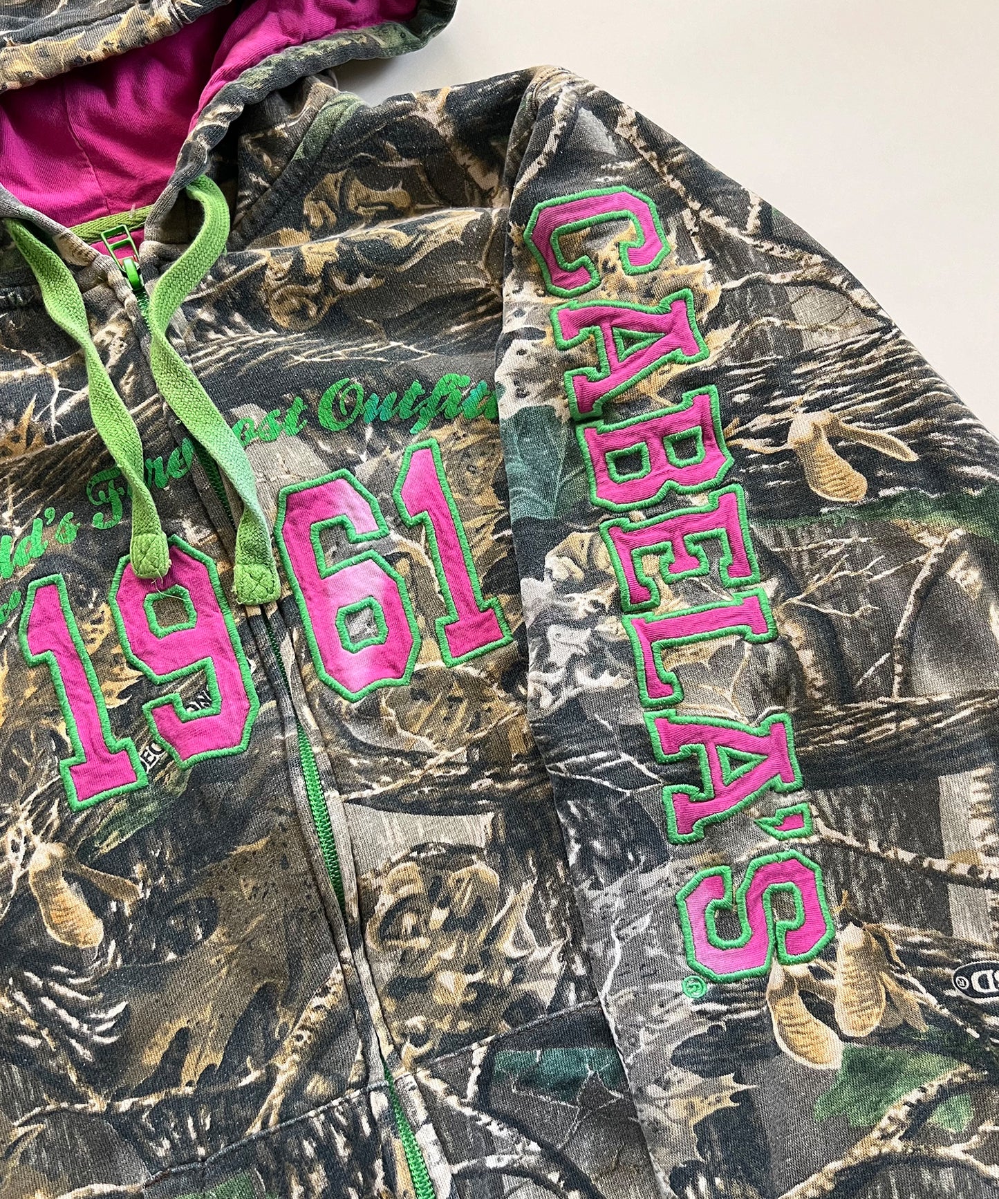 Y2k Cabela's Realtree Camo Zip Up Hoodie (Medium)