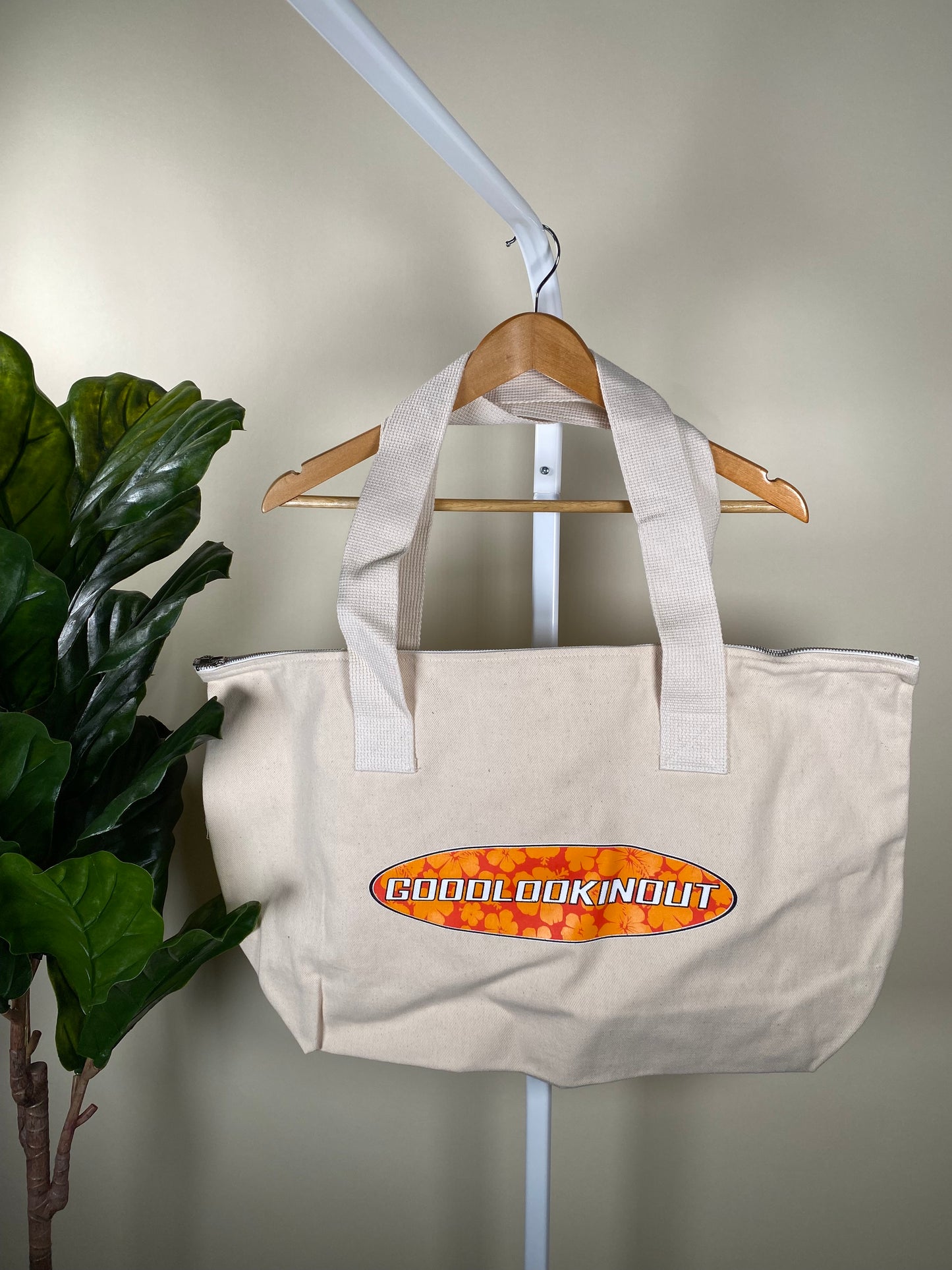 GLO Floral Tote Natural