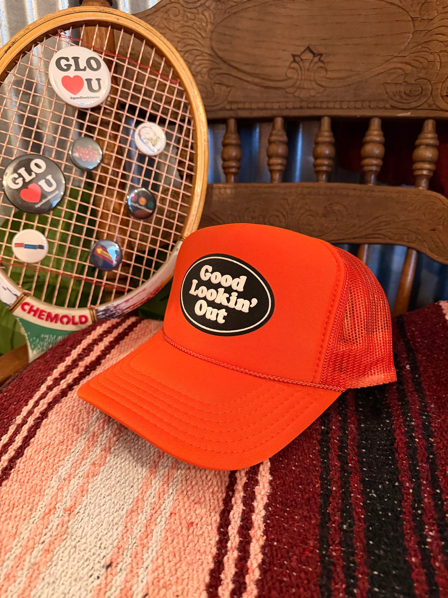 GLO Logo Trucker Hat (Orange)