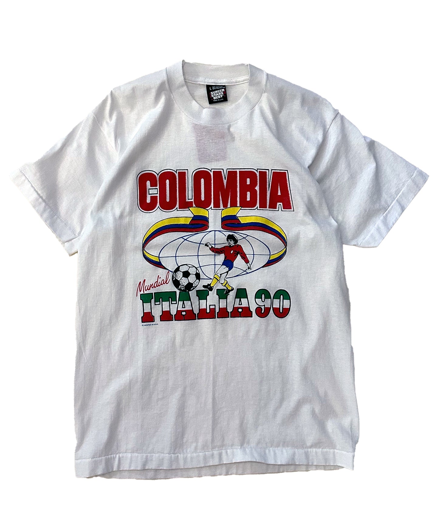 Vintage Colombia Soccer Tee (Large)
