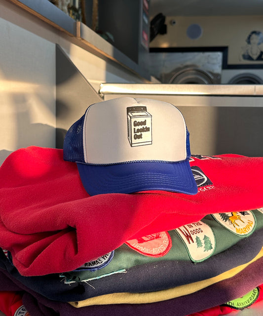 Washer Trucker Hat (White/Royal)
