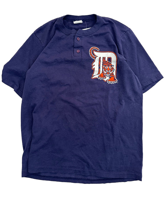 Vintage Majestic Detroit Tigers Henley (Large)